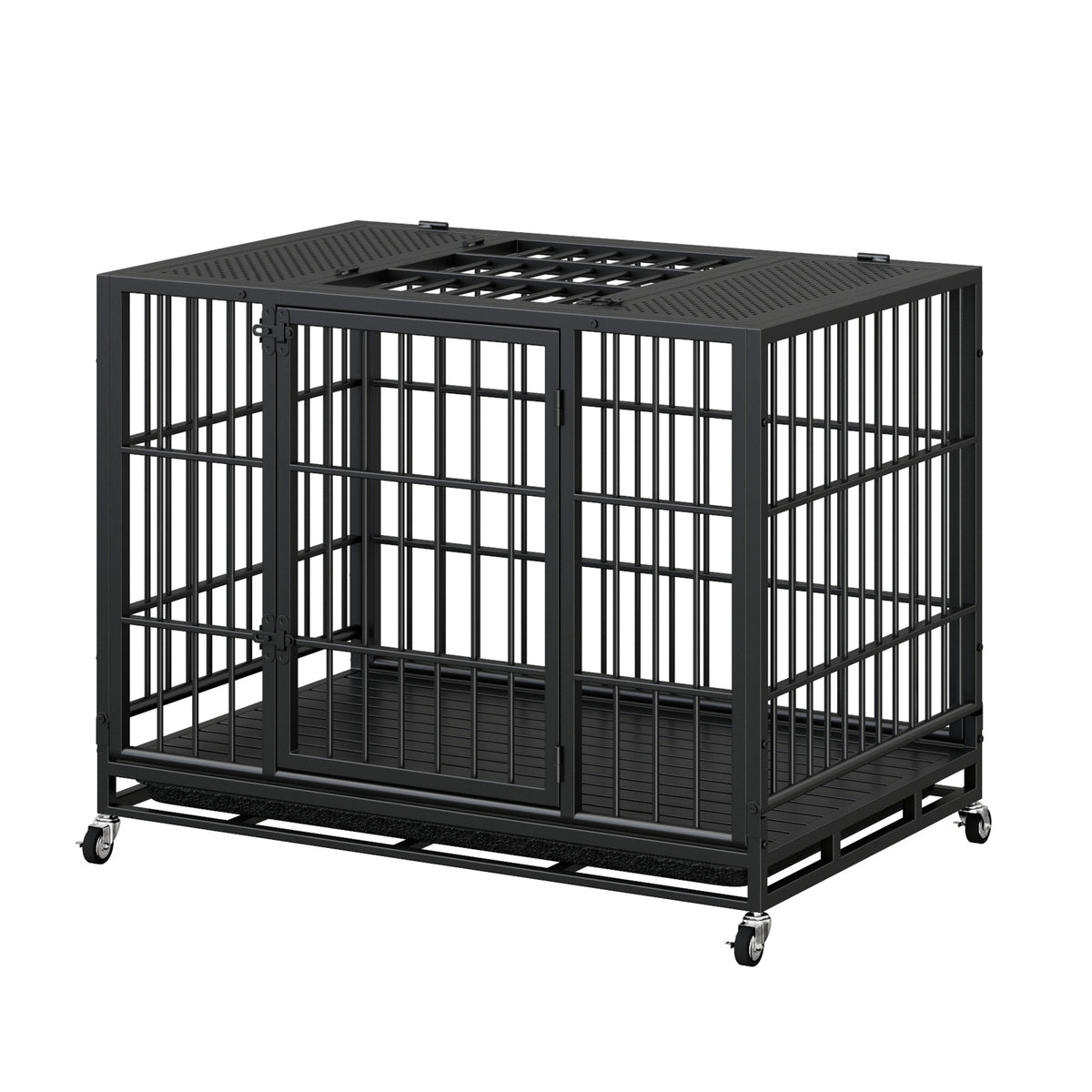 Heavy Duty Dog Crate with Lockable Wheels – view 7