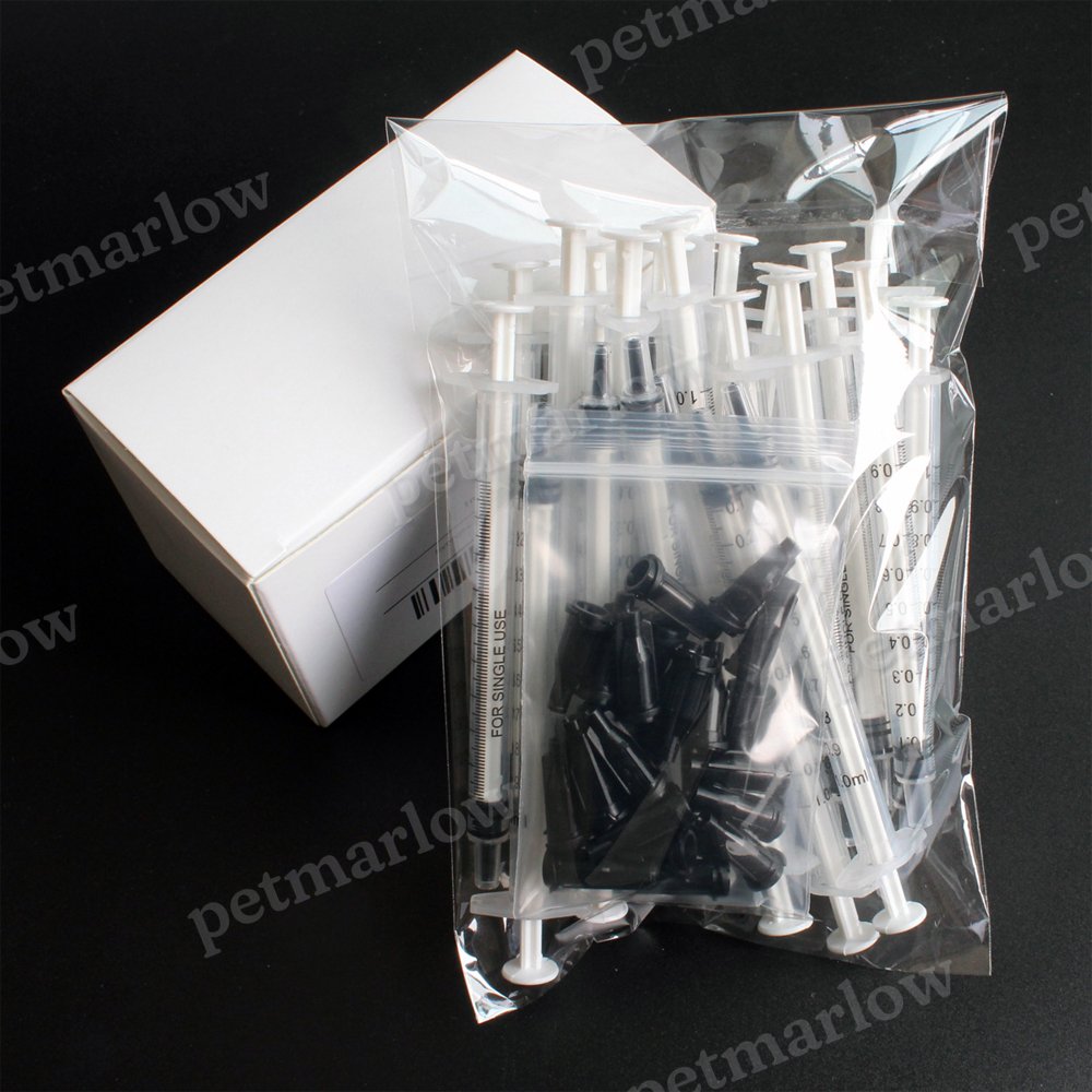 25pcs Luer Slip Tip 1ml Syringes