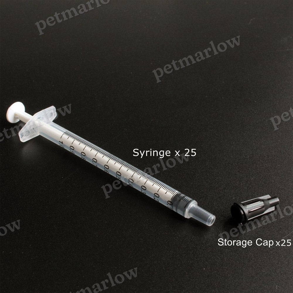25pcs Luer Slip Tip 1ml Syringes