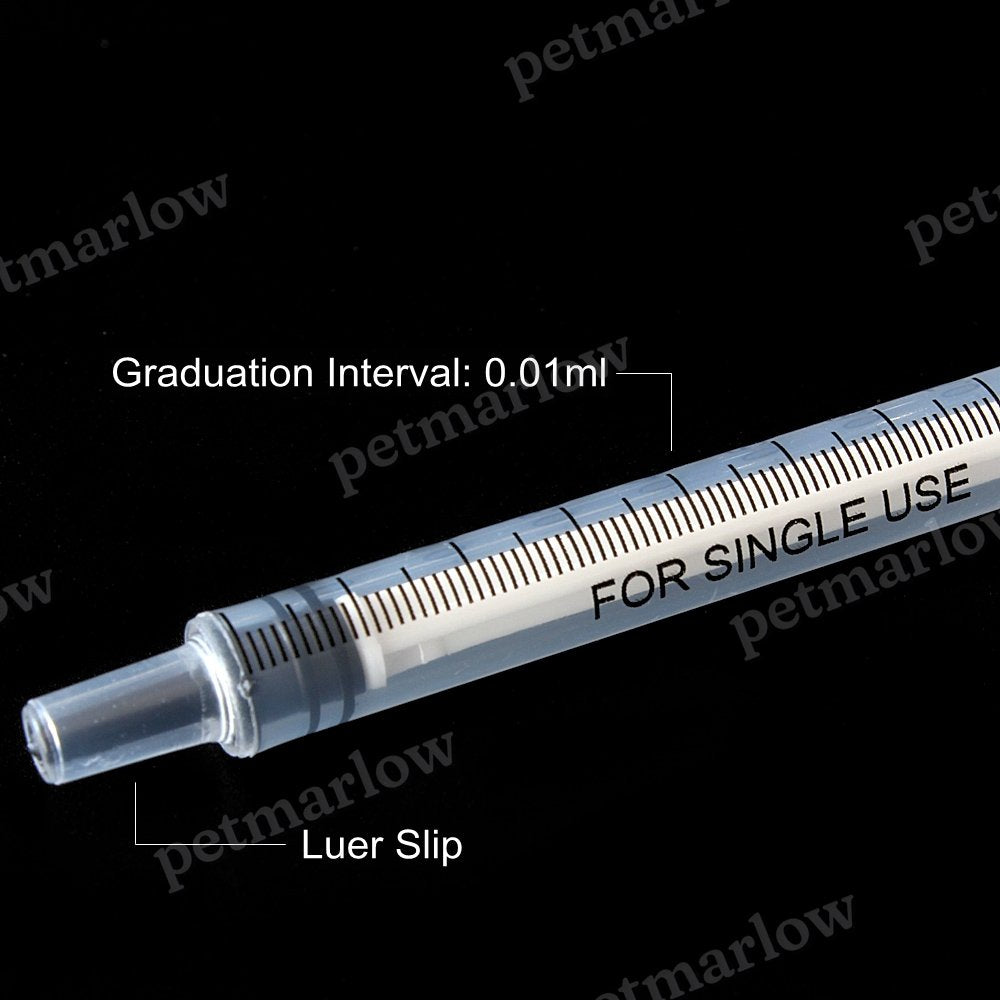 25pcs Luer Slip Tip 1ml Syringes