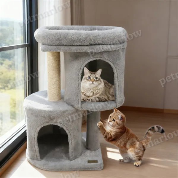 26" Compact Cat Tree With 2 Condos – view 3