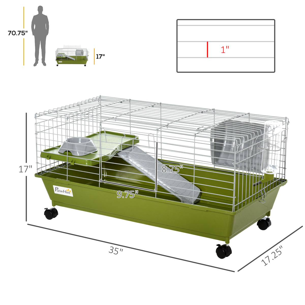 Small Animal Cage with Ramp and Platform – view 7