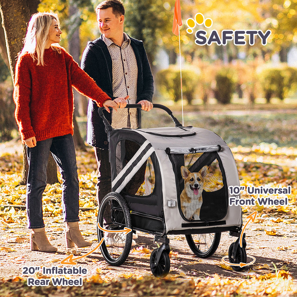 2-in-1 Pet Bike Trailer and Stroller for Dogs – view 9