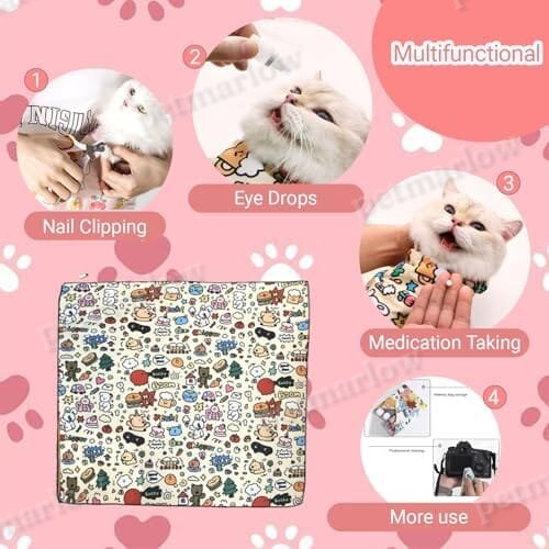 27.5" Cat Grooming Wrap for Cutting Nails – view 2