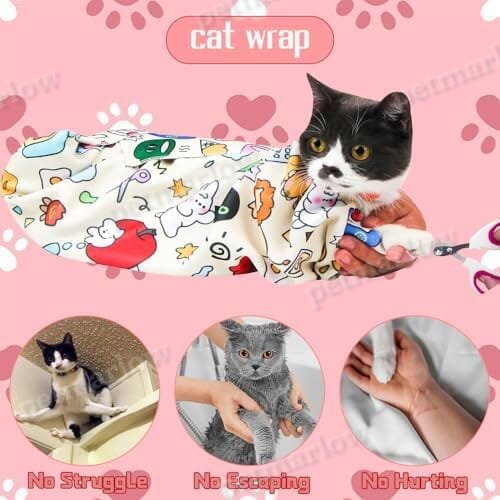 27.5" Cat Grooming Wrap for Cutting Nails – view 3