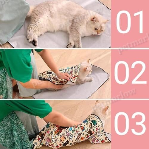 27.5" Cat Grooming Wrap for Cutting Nails – view 6