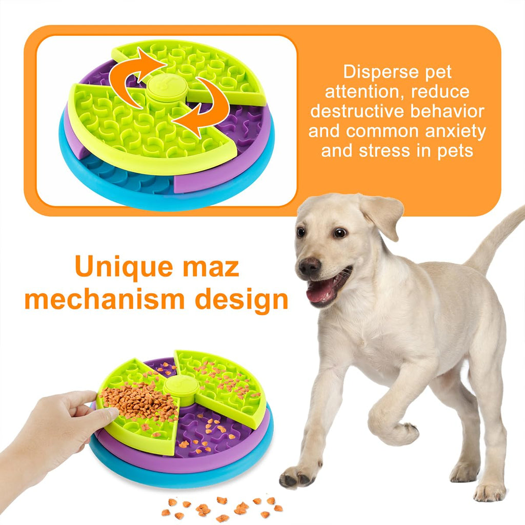 3-in-1 Rotating Dog Puzzle Feeder