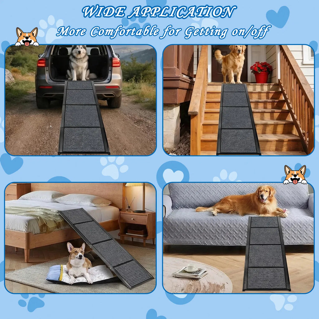 Folding Dog Ramp for Car, SUV & Truck – Portable Non-Slip Ramp – view 7