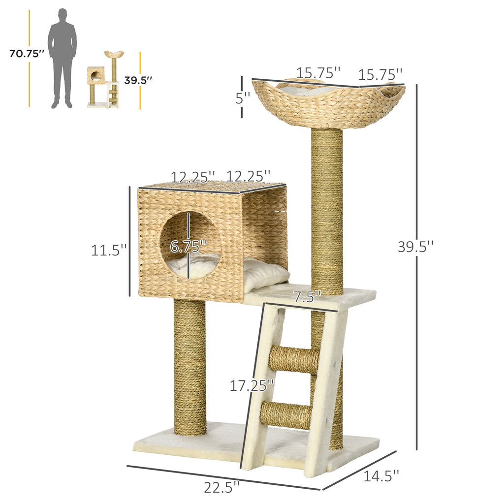 Cattail Weave Cat Tree for Indoor Cats – view 7