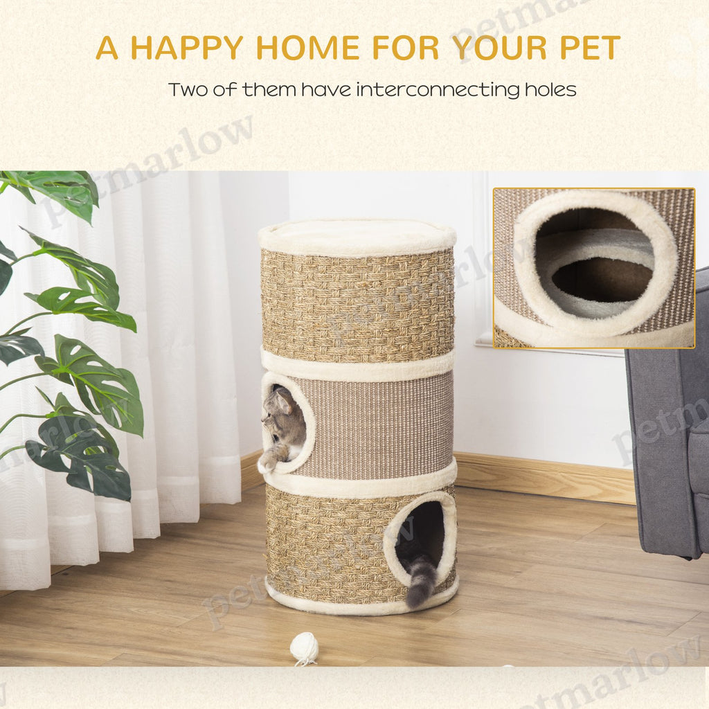 Cat Condo with Scratching Pad and Three Den Areas – view 4