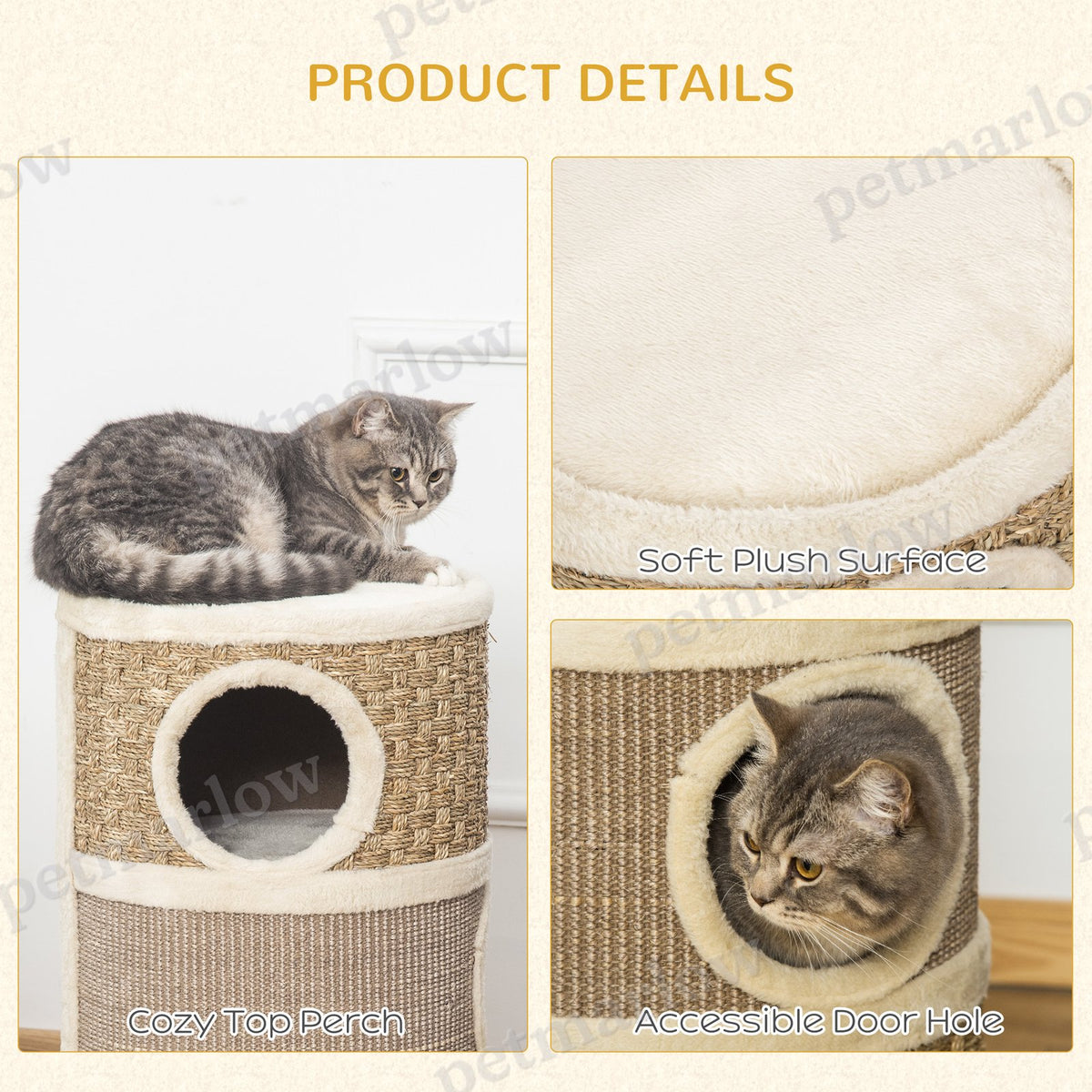 Cat Condo with Scratching Pad and Three Den Areas – view 5