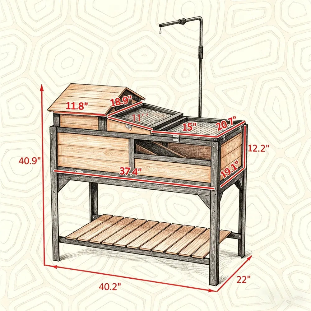 Turtle Cage with Adjustable Lamp Holder – view 7