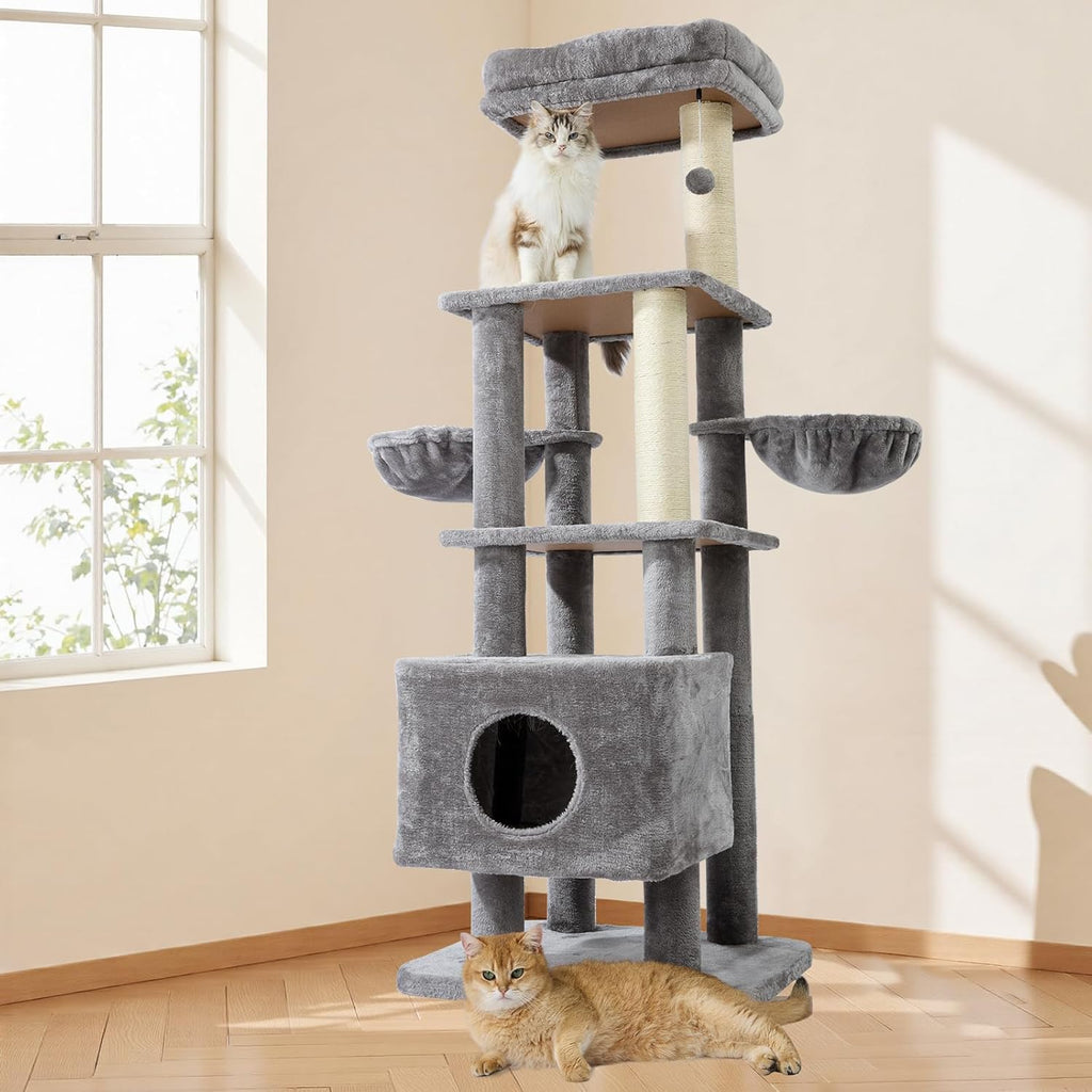 Large Cat Tree with Washable Perch for Medium to Large Cats – view 7