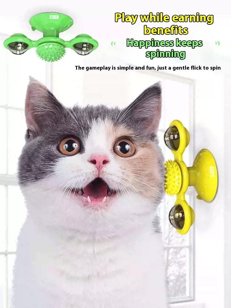 Interactive Windmill Cat Toy With LED Light Ball – view 10