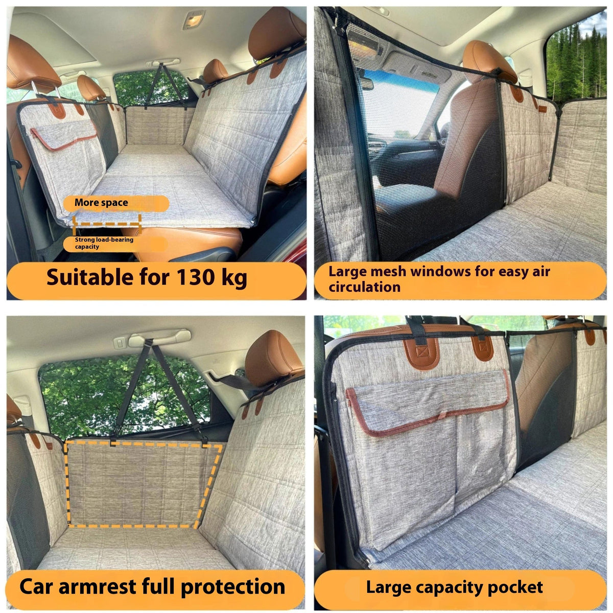 Waterproof Rear Seat Dog Car Seat Cover – view 9