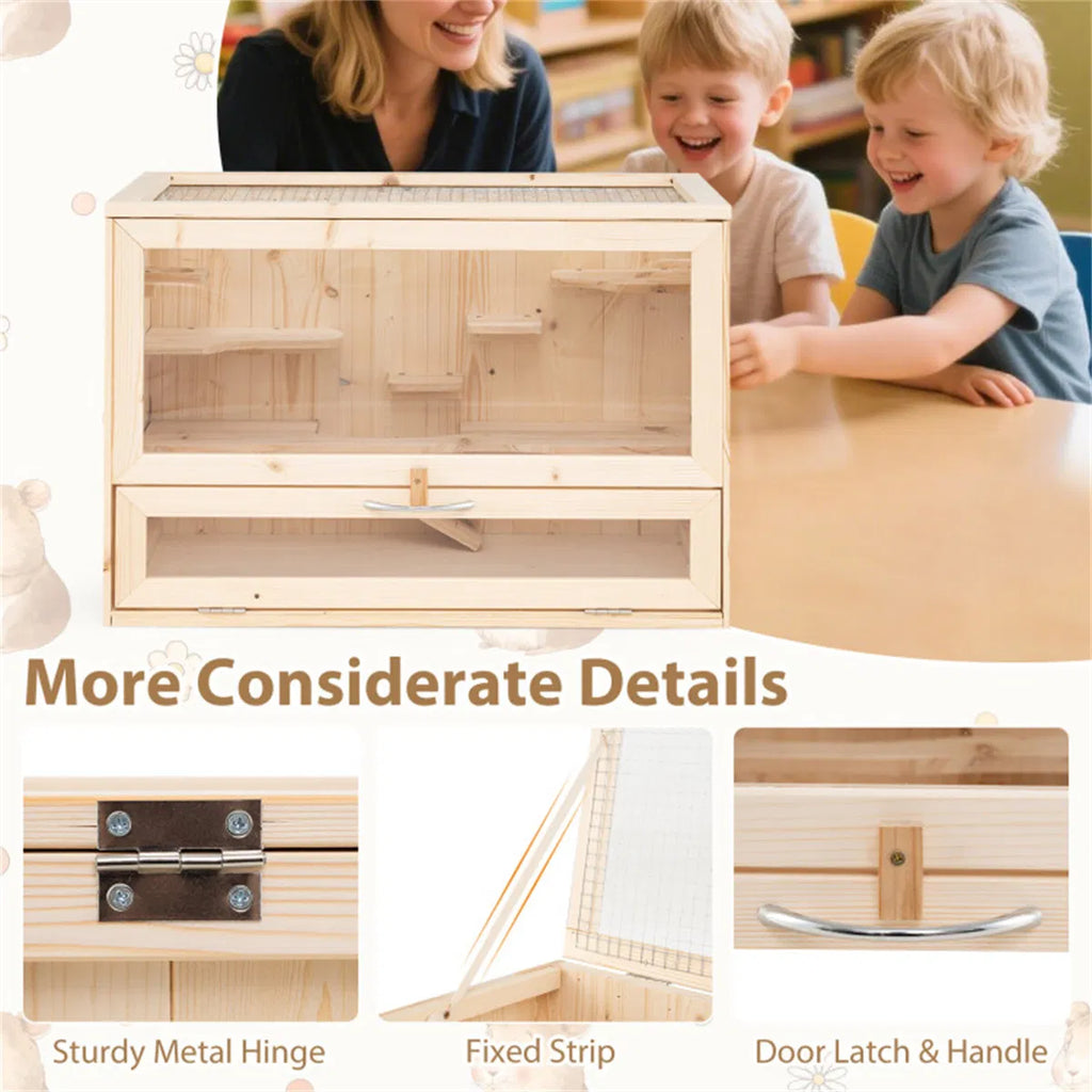 Hamster Cage with Flip Roof and Multi-Ladder Activity Areas – view 10