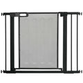 Metal Pet Gate with Auto Closing Door – Black