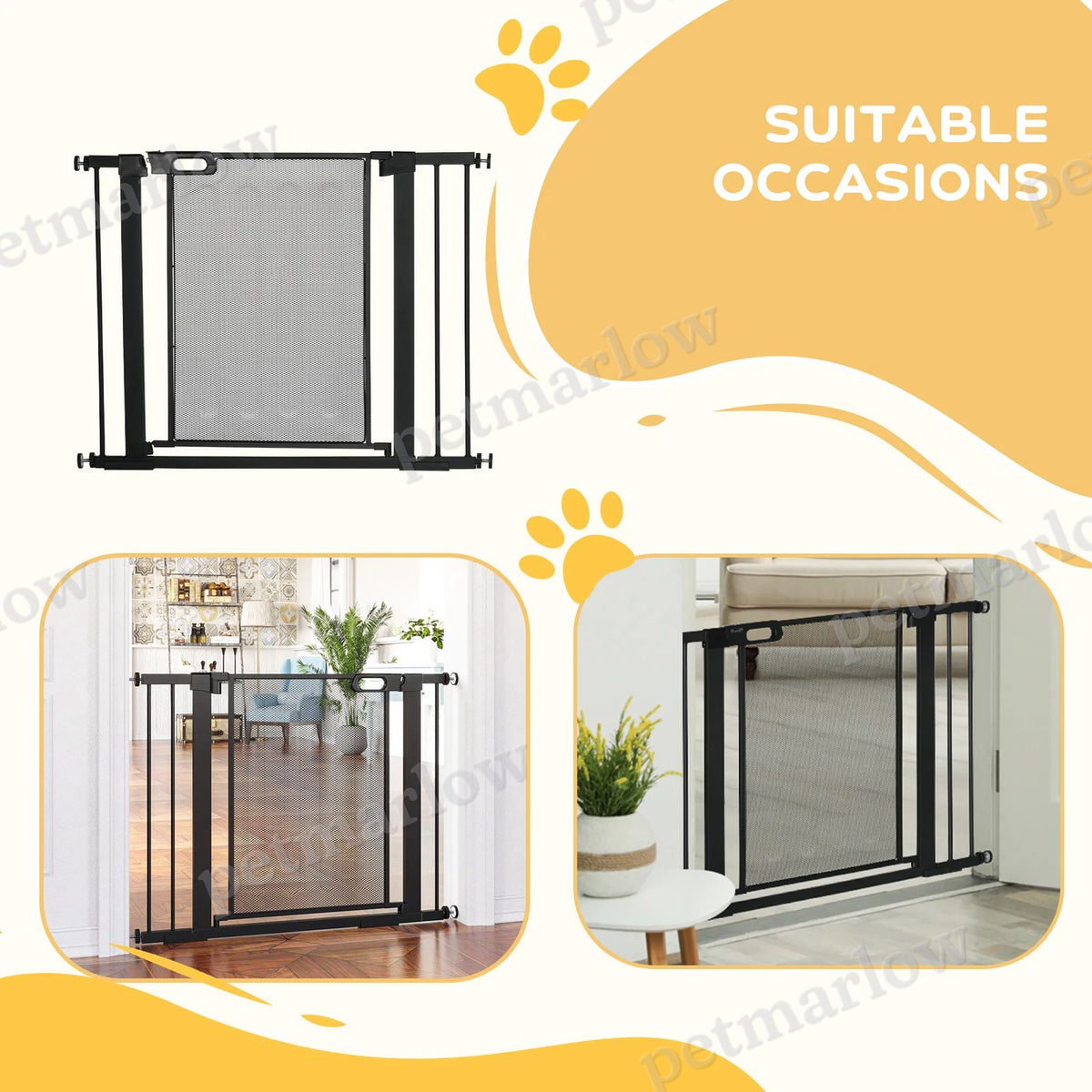 Metal Pet Gate with Auto Closing Door – view 4