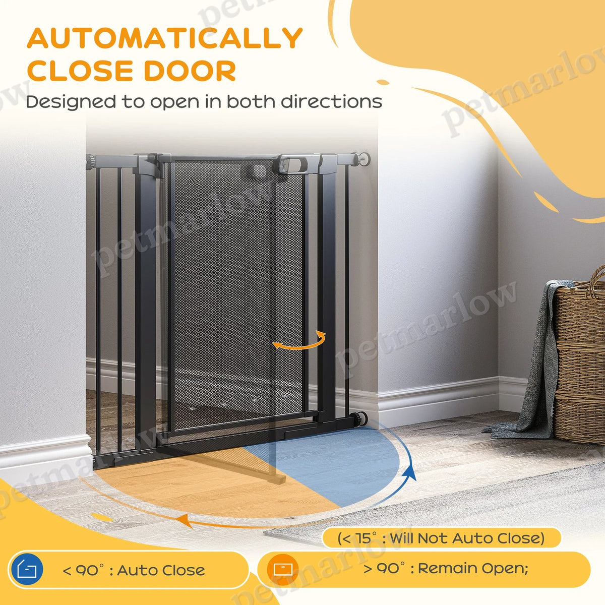 Metal Pet Gate with Auto Closing Door – view 6