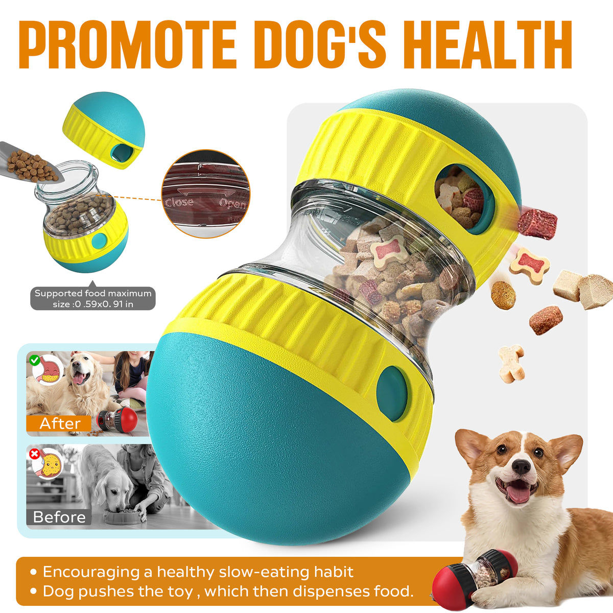 Treat-Dispensing Dog Puzzle Ball