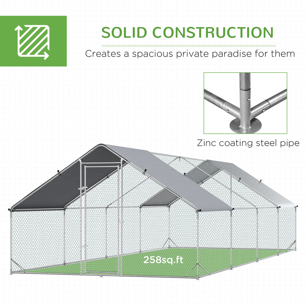 Large Chicken Coop with Waterproof Cover for Poultry – view 7