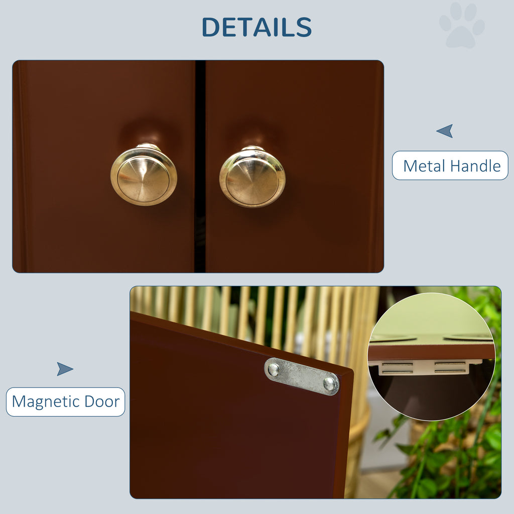 Elevated Dog Bowl Stand with Storage Cabinet – view 9