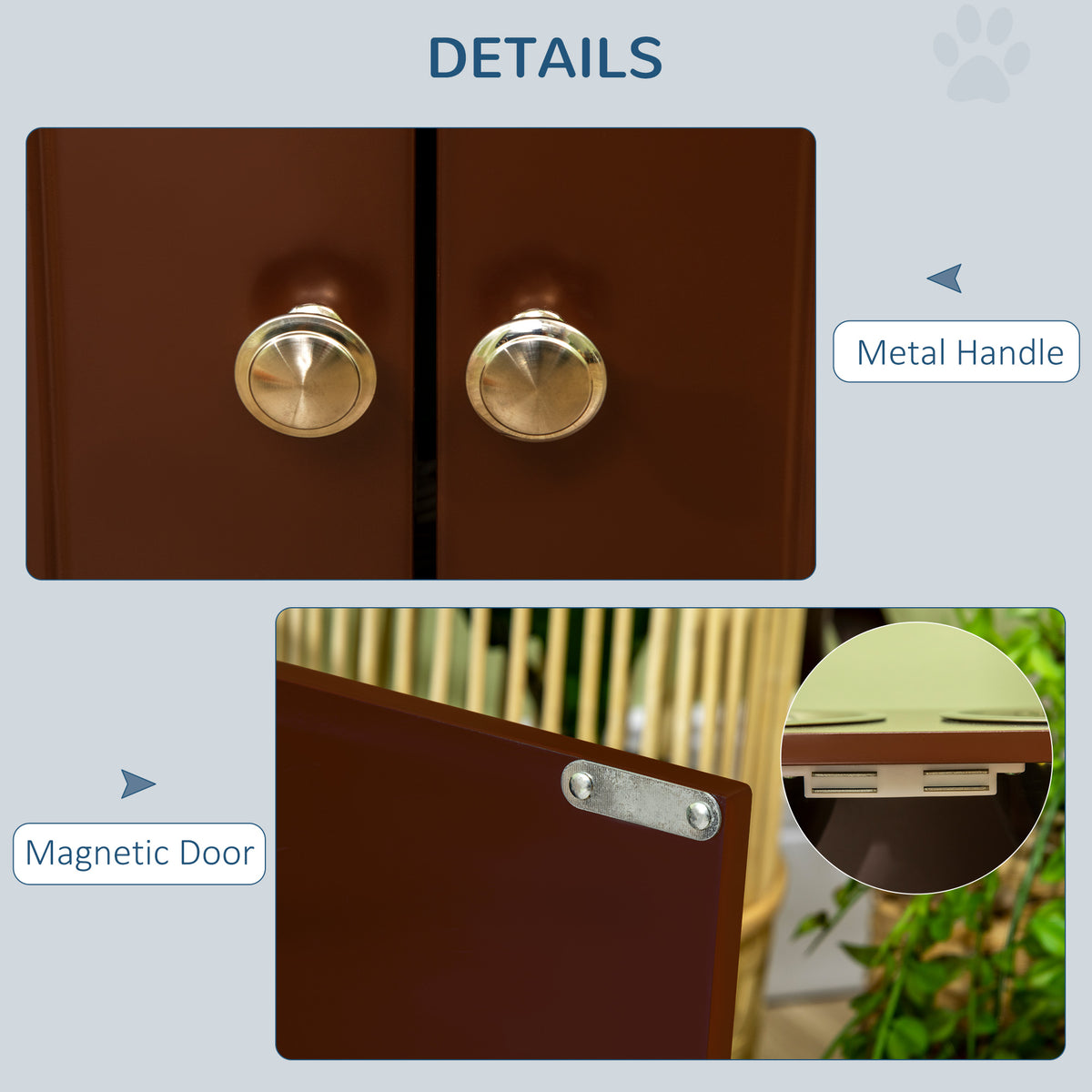 Elevated Dog Bowl Stand with Storage Cabinet – view 9