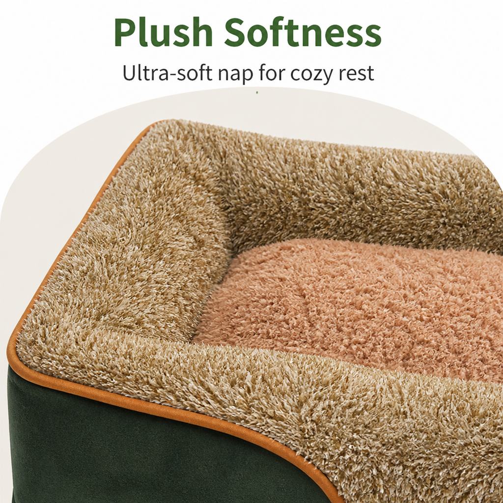 Petmarlow Removable Washable Plush Bolster Bed – view 7