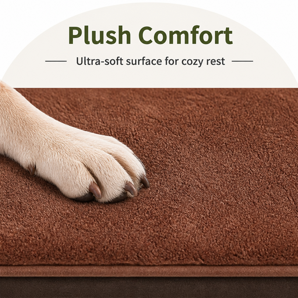 Petmarlow Orthopedic Memory Foam & Non-Slip Dog Bed (Removable Cover) – view 7