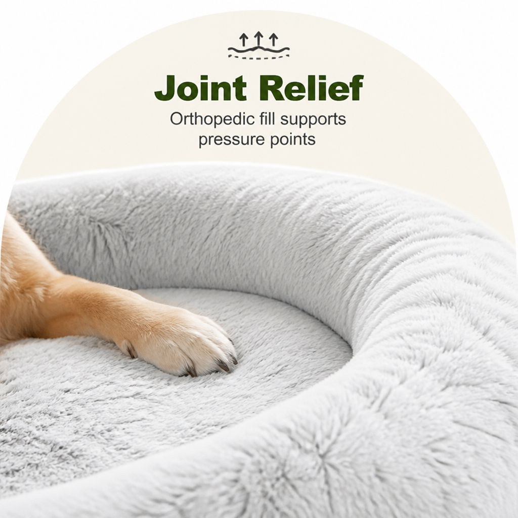 Petmarlow Orthopedic & Washable Faux Fur Human Dog Bed (Detachable Cover) – view 14