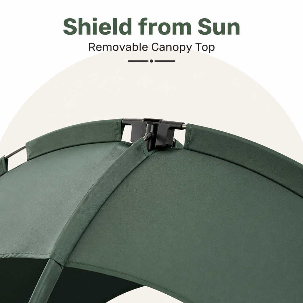 Petmarlow Elevated Aluminum Outdoor Dog Bed (Removable Canopy) – view 7
