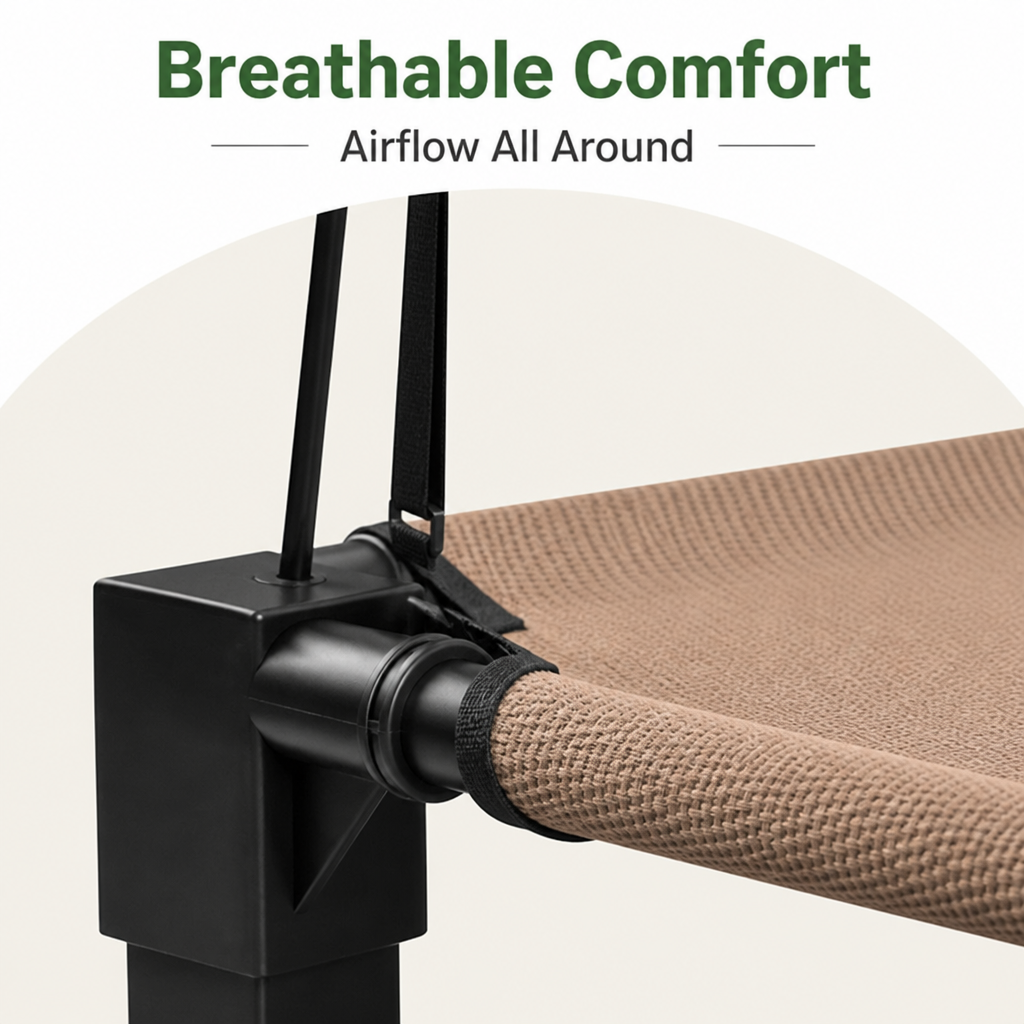 Petmarlow Elevated Cooling & Portable Dog Cot (Removable Canopy) – view 7