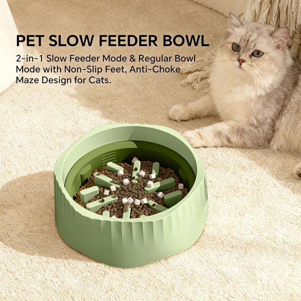 2-in-1 Slow Feeder Bowl for Cats