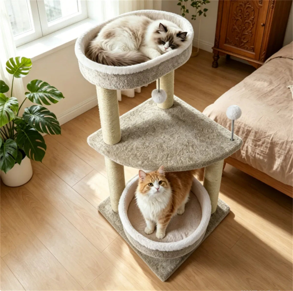 Compact 36" Cat Activity Center with Plush Rest Areas – view 10