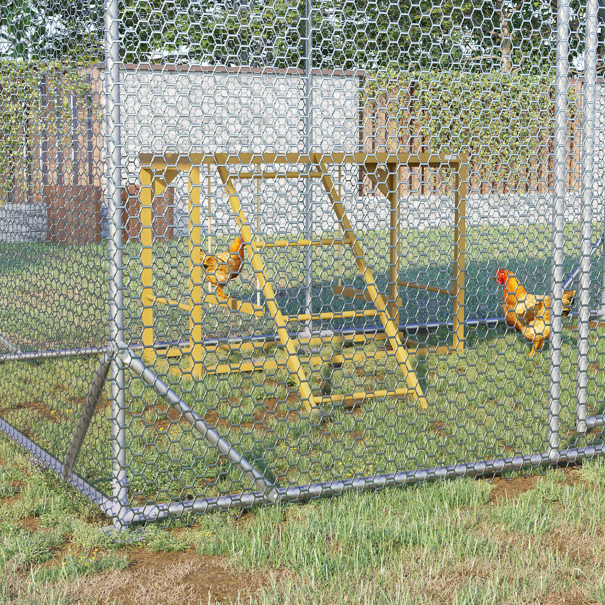 Wooden Chicken Activity Play with Swing Set for Poultry – view 8