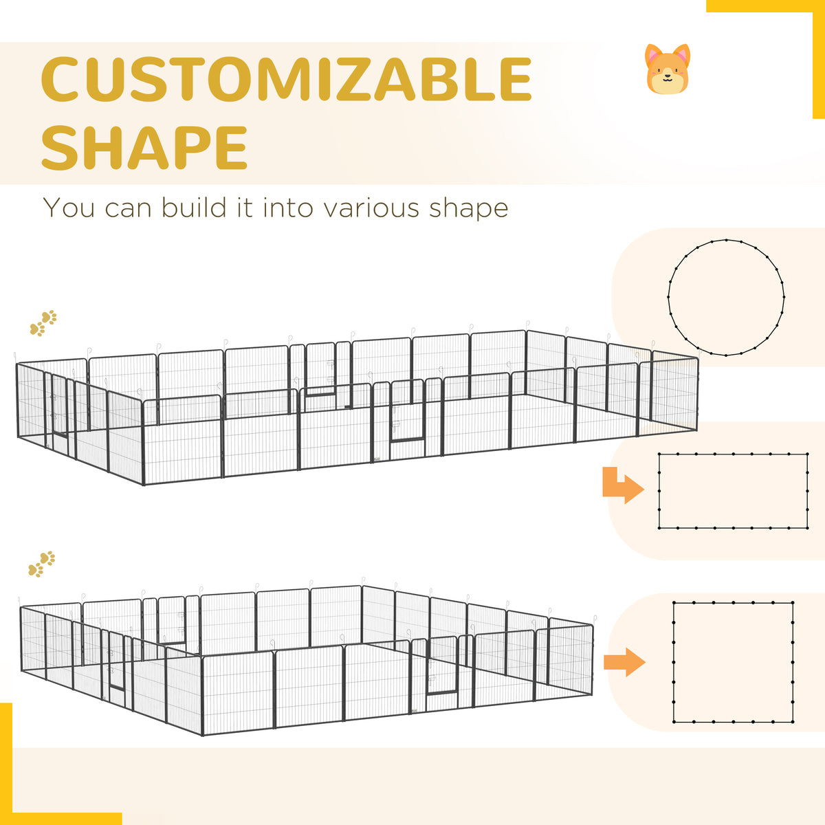 24 Panel Dog Playpen for Small and Medium Dogs – view 7