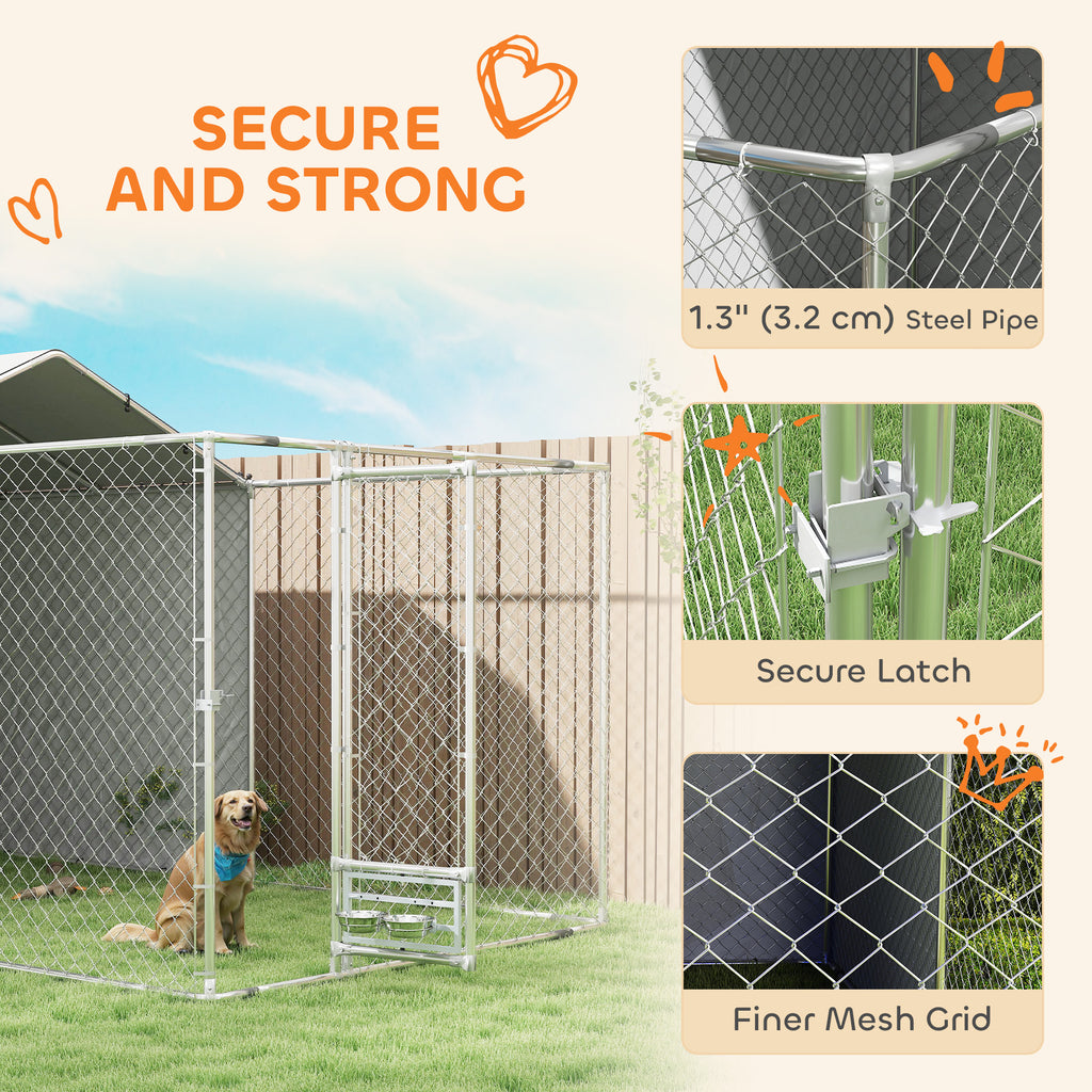 Large Outdoor Dog Kennel with Waterproof Cover – view 8