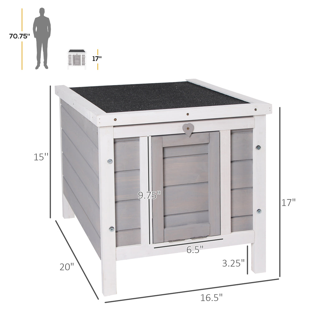 Wooden Rabbit Hutch with Waterproof Roof for Small Animals – view 9