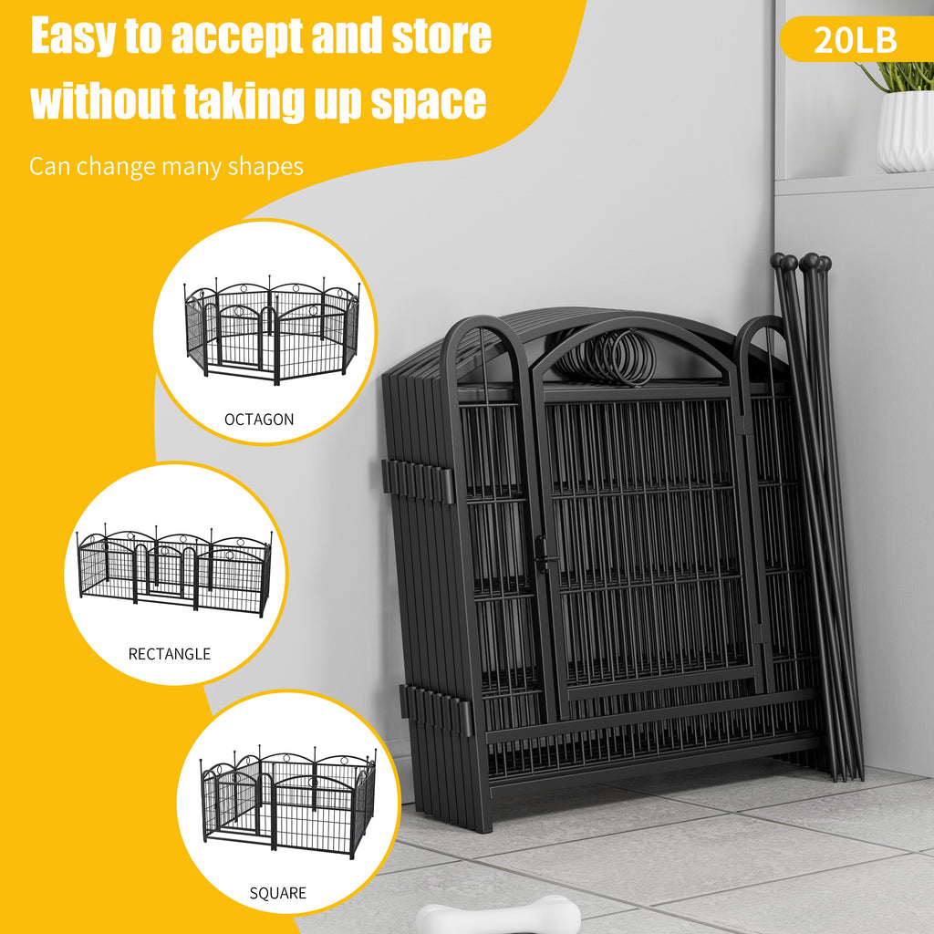 Dog Playpen Indoor 24 Inch Heavy Duty Metal Fence for Pets – view 8