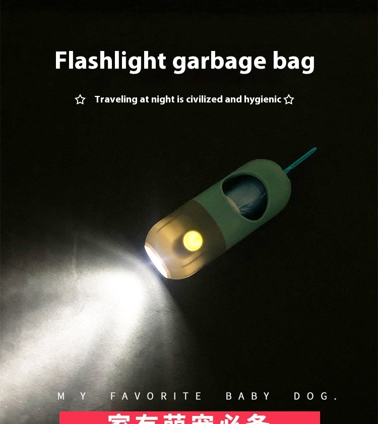 LED Light Pet Waste Bag Dispenser for Dogs and Cats