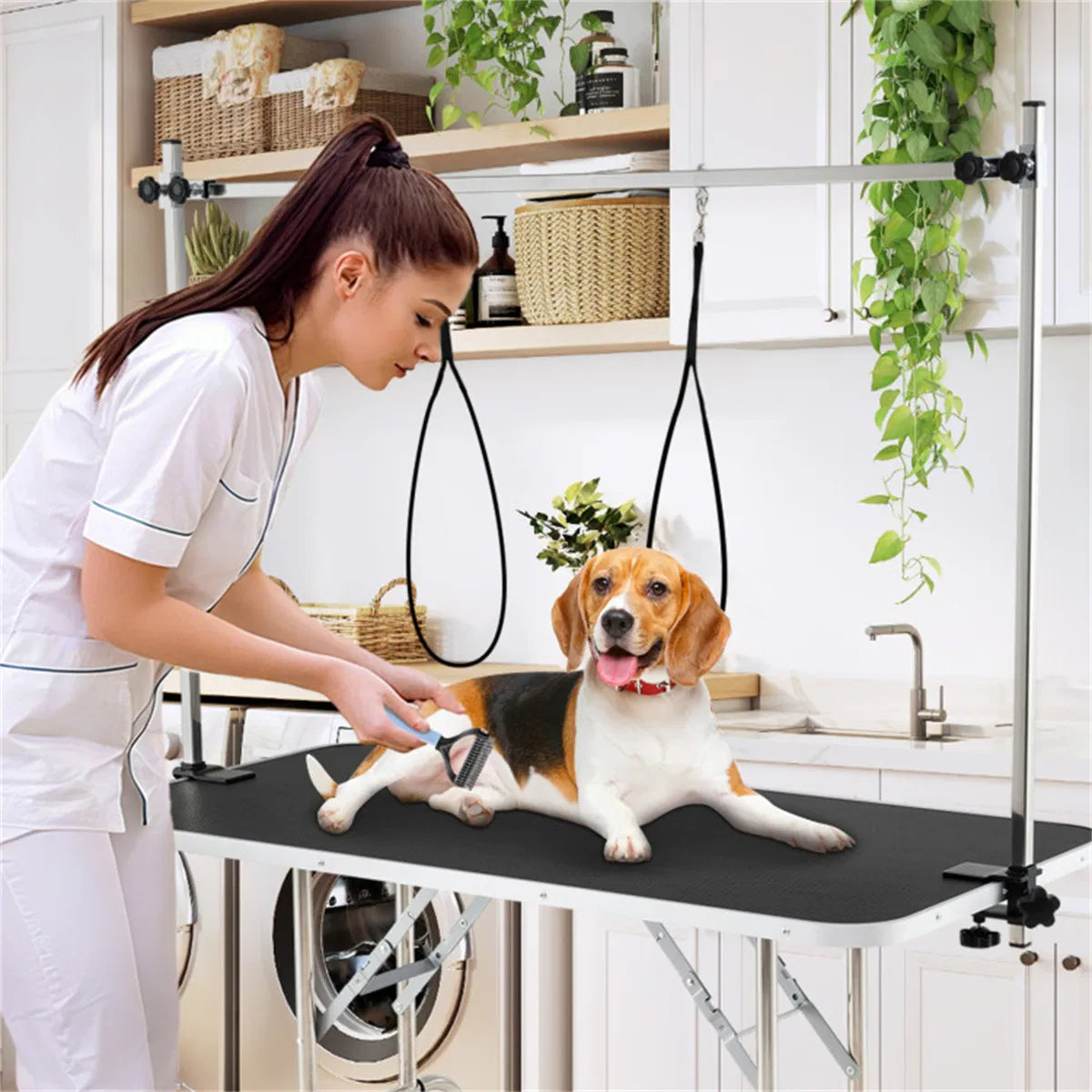 Foldable Pet Grooming Table with Adjustable Arms – view 11