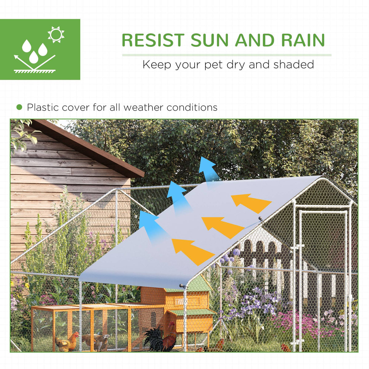 Metal Frame Chicken Run for Outdoor Poultry Safety – view 7