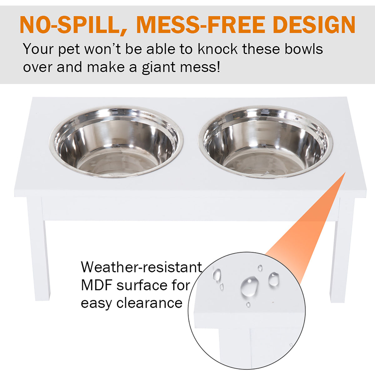 Elevated Dog Feeding Station with Stainless Steel Bowls – view 8