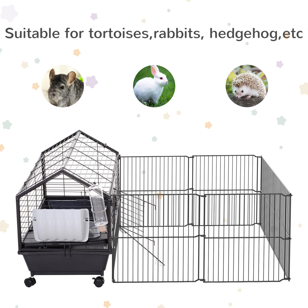 Rolling Metal Hutch Cage for Small Animals with Run – view 7