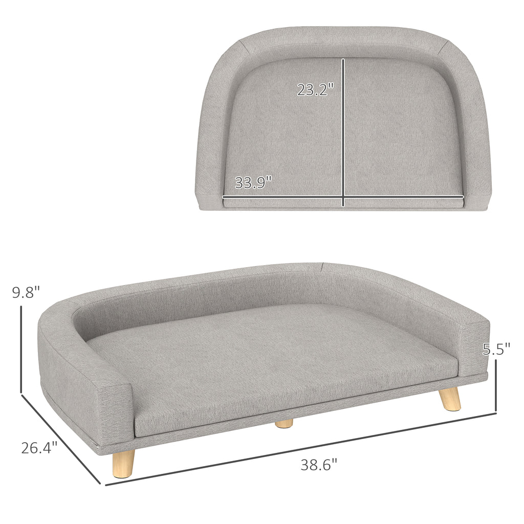 Dog Sofa Couch Bed with Washable Cushion for Large Pets – view 9