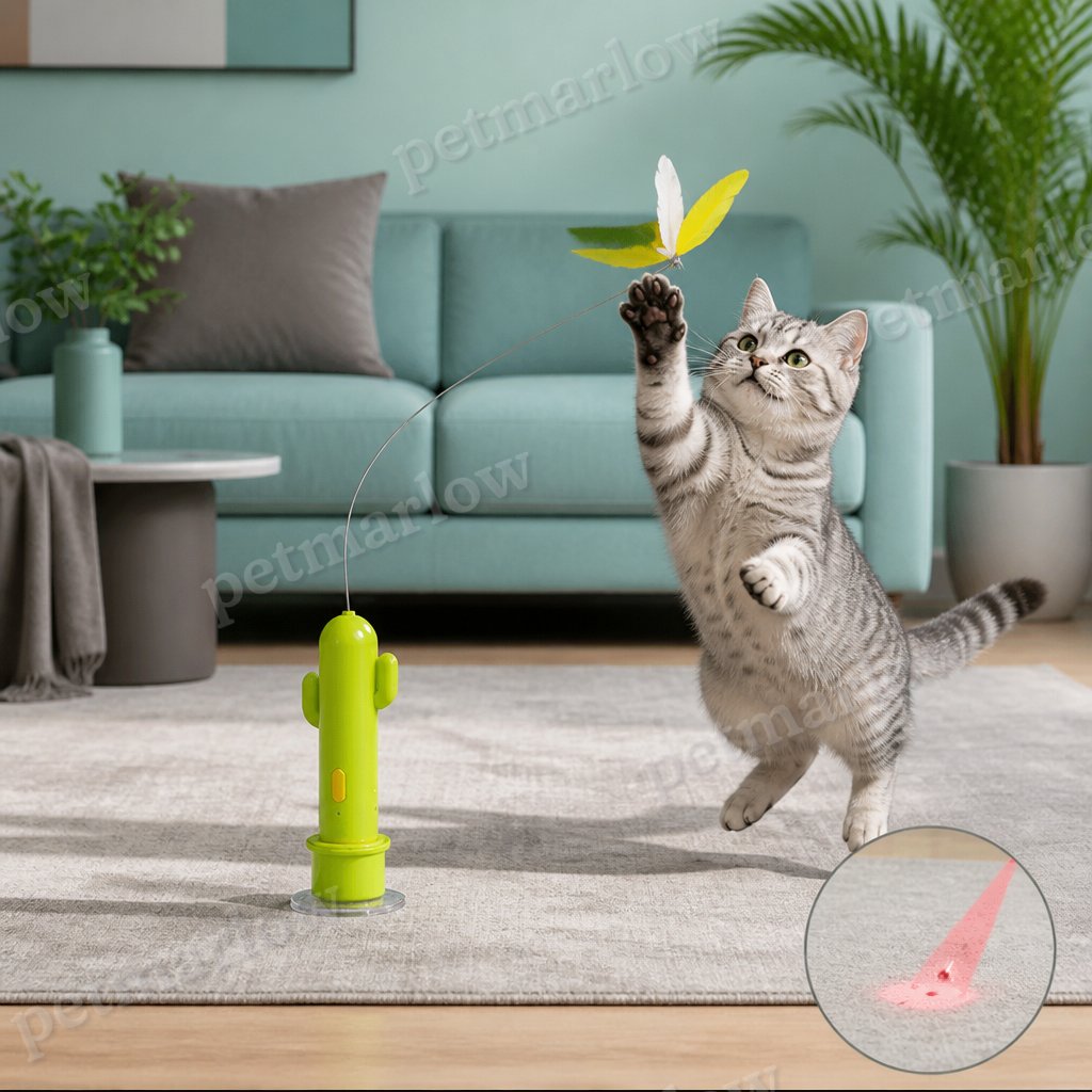 2in1 Automatic Butterfly & Laser Cat Toy – view 6