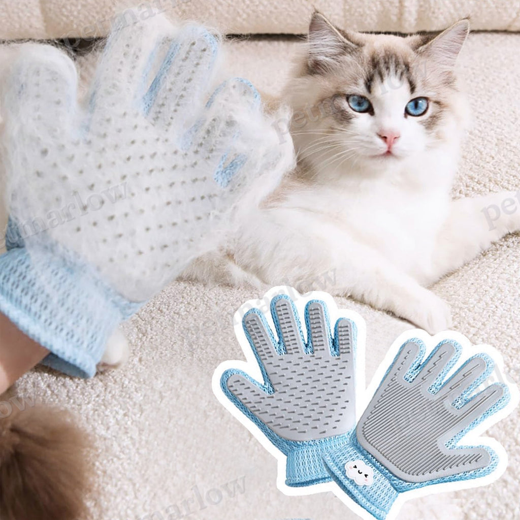 2-in-1 Pet Grooming Glove, Blue – view 2