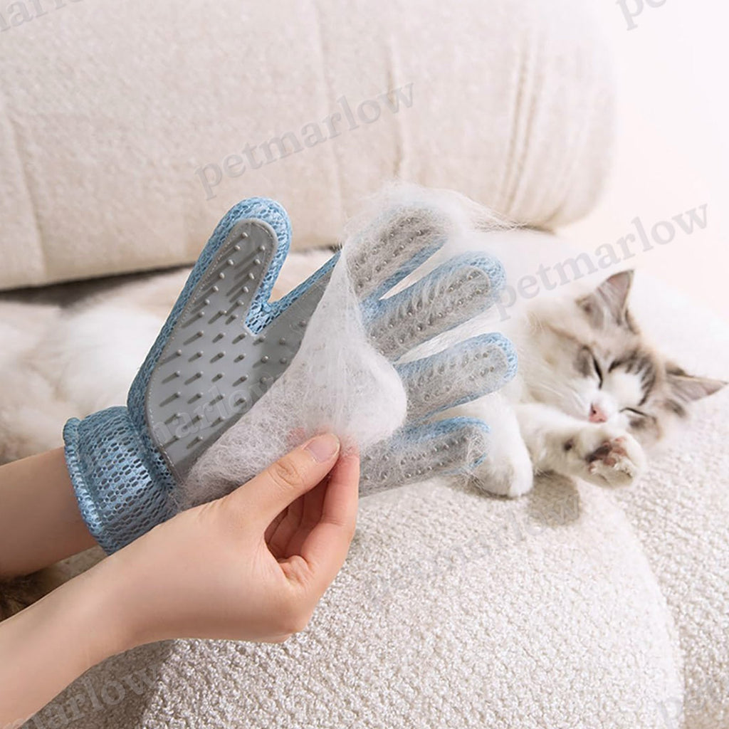 2-in-1 Pet Grooming Glove, Blue – view 6