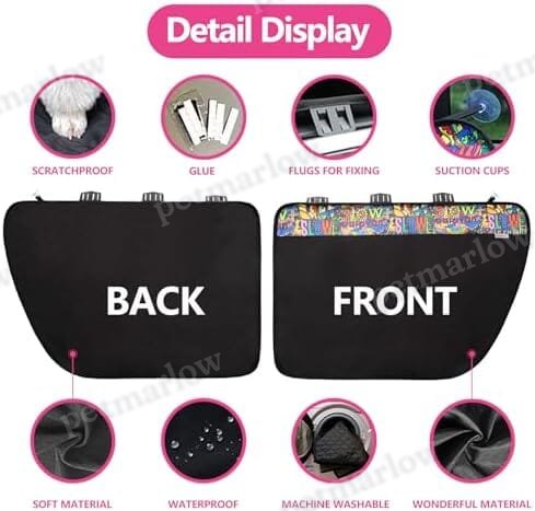 2PCS Car Door Protector for Dogs Pet Car Door – view 2