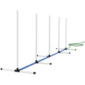2PCs Dog Agility Kit with Weave Poles – White